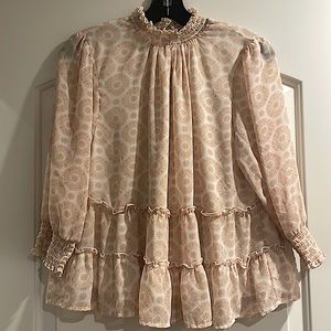 Pink and cream blouse by June and Hudson Small